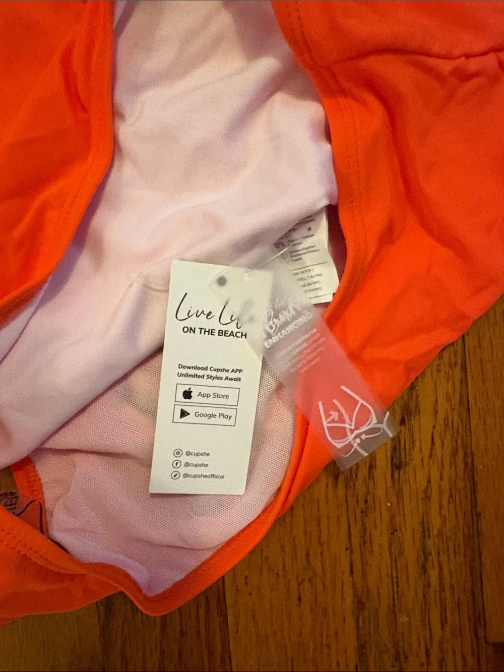 Cupshe Orange Floral One-Piece Swimsuit